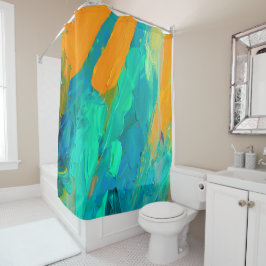 Modern Abstract kunstwerk Douchegordijn