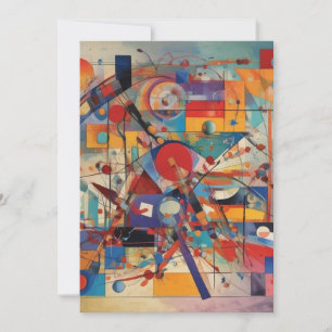 Modern Abstract kunstwerk Feestdagenkaart