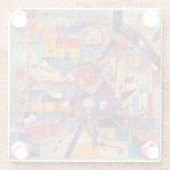 Modern Abstract kunstwerk Glazen Onderzetter (Achterkant)