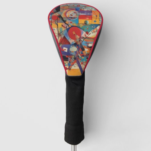 Modern Abstract kunstwerk Golfheadcover (Voorkant)