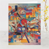 Modern Abstract kunstwerk Kaart (Gele Bloem)