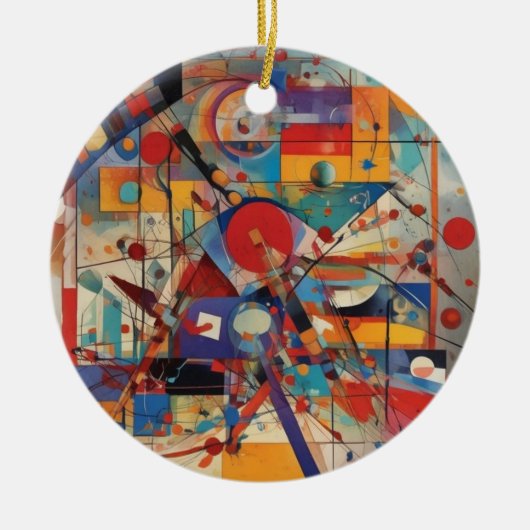 Modern Abstract kunstwerk Keramisch Ornament (Voorkant)