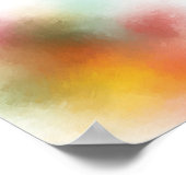 Modern Abstract kunstwerk kleurrijk Rood Geel Poster (Hoek)