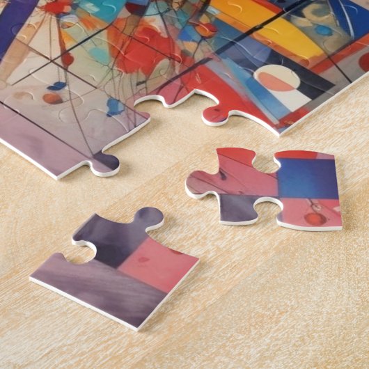 Modern Abstract kunstwerk Legpuzzel (Zijkant)