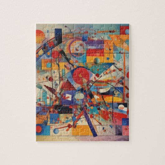 Modern Abstract kunstwerk Legpuzzel (Verticaal)