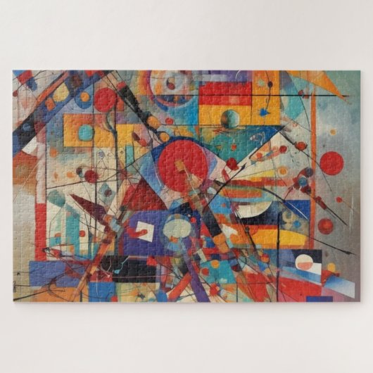 Modern Abstract kunstwerk Legpuzzel (Horizontaal)