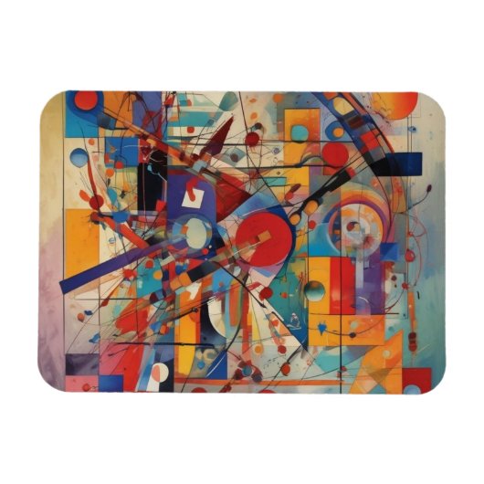 Modern Abstract kunstwerk Magneet (Horizontaal)