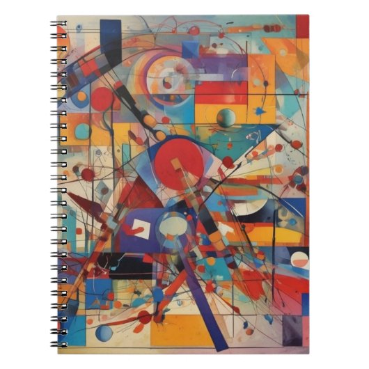 Modern Abstract kunstwerk Notitieboek (Voorkant)