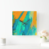 Modern Abstract kunstwerk Vierkante Klok (Huis)