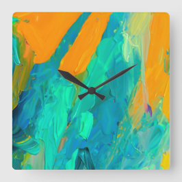 Modern Abstract kunstwerk Vierkante Klok