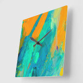 Modern Abstract kunstwerk Vierkante Klok (Hoek)