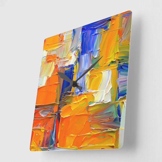 Modern Abstract kunstwerk Vierkante Klok (Hoek)