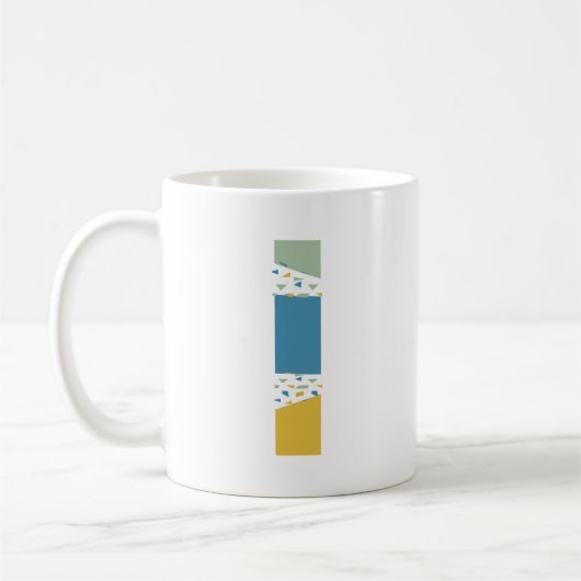 Modern Abstract L-monogram Initiaal Koffiemok (Links)