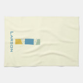 Modern Abstract L-monogram Initiaal Theedoek (Horizontaal)