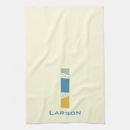 Modern Abstract L-monogram Initiaal Theedoek
