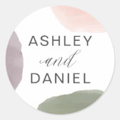 Modern Abstract Label voor Sticker van het Wuwelij (Voorkant)