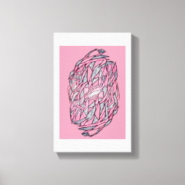 Modern Abstract Labyrinth Canvas Afdruk