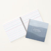 Modern Abstract landschap met blauw-grijs Notitieboek (Binnen)