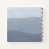 Modern Abstract landschap met blauw-grijs Notitieboek (Achterkant)