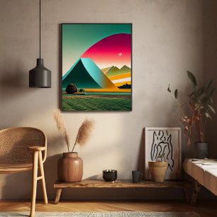 Modern Abstract landschap Poster