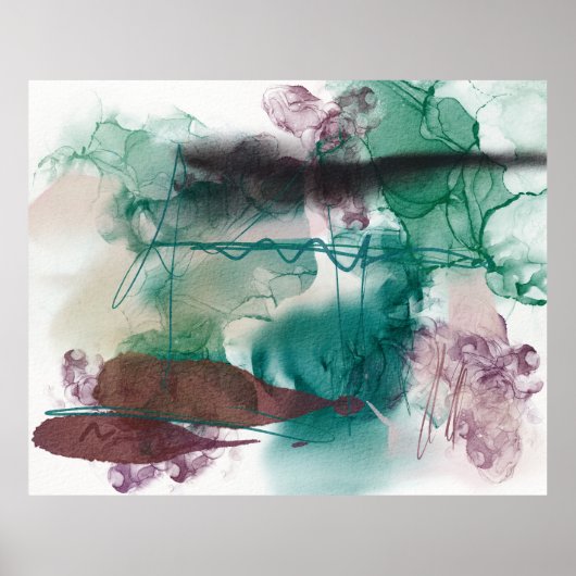 Modern Abstract landschap Poster (Voorkant)