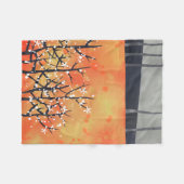 Modern Abstract landschap verbrand Sinaasappel Fleece Deken (Voorkant (Horizontaal))