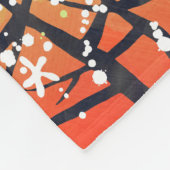 Modern Abstract landschap verbrand Sinaasappel Fleece Deken (Hoek)