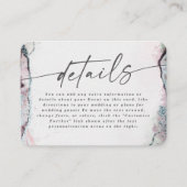 Modern Abstract licht Lila Paarse bruiloft Details Informatiekaartje (Voorkant)