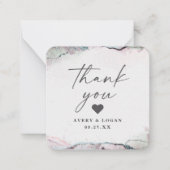 Modern Abstract licht Paarse bruiloft dank u Notitiekaartje (Voorkant)