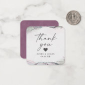 Modern Abstract licht Paarse bruiloft dank u Notitiekaartje (Voorkant / Achterkant in situ)