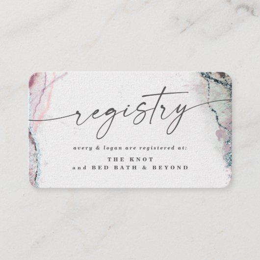 Modern Abstract licht Paarse bruiloft register Informatiekaartje (Voorkant)