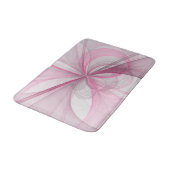 Modern Abstract lichtroze grijs fractaal ontwerp Badmat (Gekanteld)