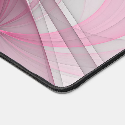 Modern Abstract lichtroze grijs fractaal ontwerp Bureaumat (Hoek)