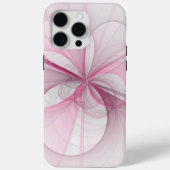 Modern Abstract lichtroze grijs fractaal ontwerp Case-Mate iPhone Case (Achterkant)