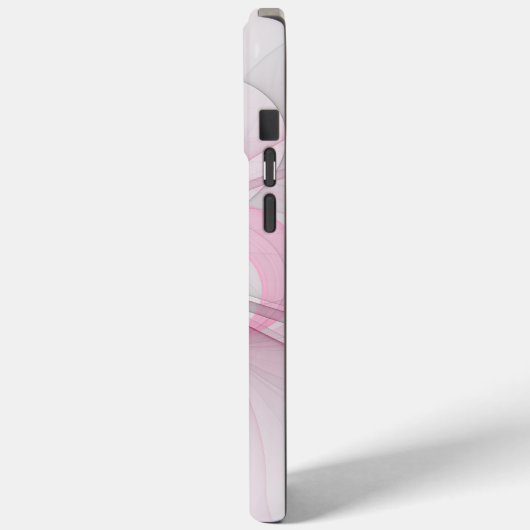 Modern Abstract lichtroze grijs fractaal ontwerp Case-Mate iPhone Case (Achterkant / Links)