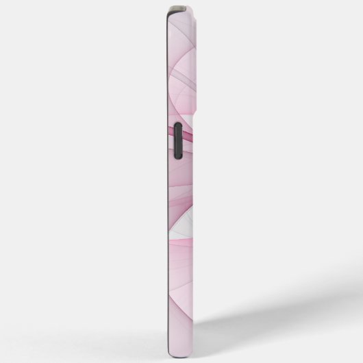 Modern Abstract lichtroze grijs fractaal ontwerp Case-Mate iPhone Case (Achterkant / Rechts)