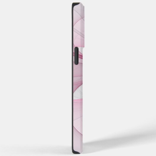 Modern Abstract lichtroze grijs fractaal ontwerp Case-Mate iPhone Case (Achterkant / Rechts)