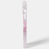 Modern Abstract lichtroze grijs fractaal ontwerp Case-Mate iPhone Case (Achterkant / Links)