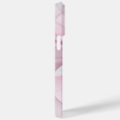 Modern Abstract lichtroze grijs fractaal ontwerp Case-Mate iPhone Case (Achterkant / Rechts)