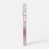 Modern Abstract lichtroze grijs fractaal ontwerp iPhone 16 Hoesje (Linkerkant)