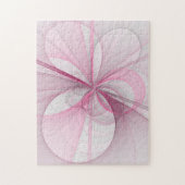Modern Abstract lichtroze grijs fractaal ontwerp Legpuzzel (Verticaal)