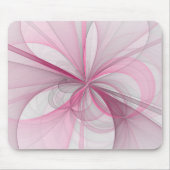 Modern Abstract lichtroze grijs fractaal ontwerp Muismat (Voorkant)