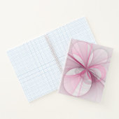 Modern Abstract lichtroze grijs fractaal ontwerp Notitieboek (Binnen)