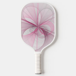 Modern Abstract lichtroze grijs fractaal ontwerp Pickleball Paddle