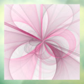 Modern Abstract lichtroze grijs fractaal ontwerp Raamsticker (Vel 3)