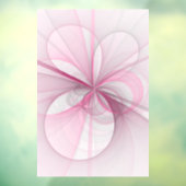 Modern Abstract lichtroze grijs fractaal ontwerp Raamsticker (Vel 3)