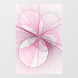 Modern Abstract lichtroze grijs fractaal ontwerp Raamsticker