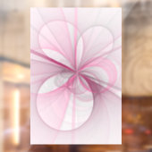 Modern Abstract lichtroze grijs fractaal ontwerp Raamsticker (Vel 2)