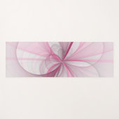 Modern Abstract lichtroze grijs fractaal ontwerp Yogamat (Voorkant (horizontaal))