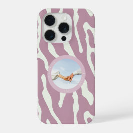 Modern abstract lijnenpatroon cadeau voor stel  iPhone 15 pro case